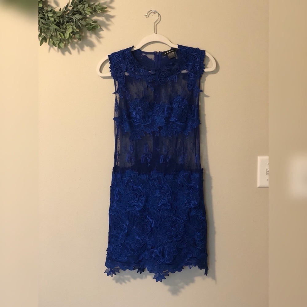 Caribbean Queen Royal Blue Lace Dress